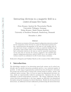 Interacting electrons in a magnetic field in a center-of