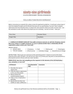 focus area team review worksheet - ninety