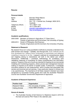 1 Resume Personal details Name : Brendan Philip Malone Title