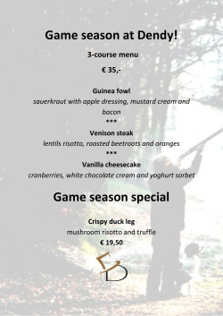 Game season at Dendy! Game season special