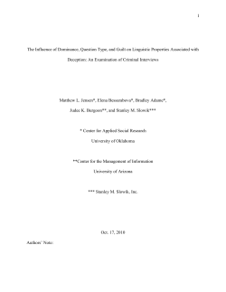 The Influence of Dominance, Question Type, and Guilt on Linguistic