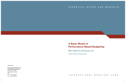 A Basic Model of Performance-Based Budgeting