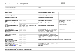 COSHH Assessment Form
