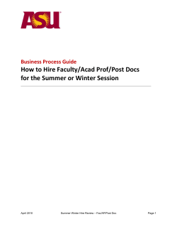 How to Set up Summer/Winter Hires Position Data