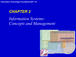 Information Technology Foundations-BIT 112 - MIS315-05