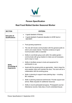 Real Food Walled Garden Seasonal Worker PS