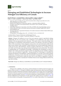 Emerging and Established Technologies to Increase Nitrogen Use