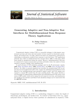 Generating Adaptive and Non-Adaptive Test Interfaces for