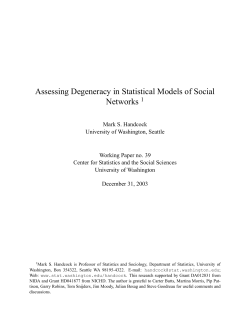Assessing Degeneracy in Statistical Models of Social Networks