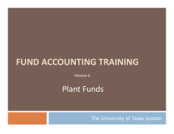 fund accounting training - University of Texas System