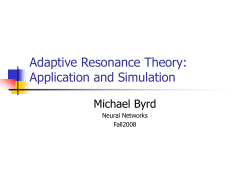 Adaptive Resonance Theory: Application and Simulation