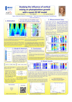 Studying)the)influence)of)ver2cal) mixing)on)phytoplankton)growth