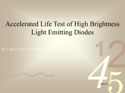 Accelerated Life Test of High Brightness Light Emitting Diodes