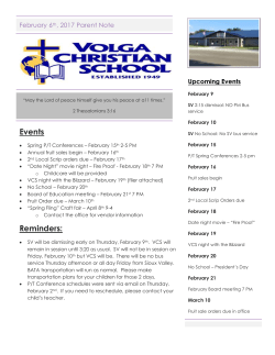 Parent Note 2/6/17 - Volga Christian School