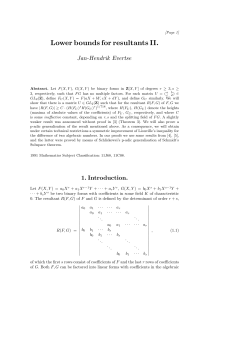 Lower bounds for resultants II.