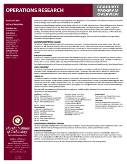 operations research - Florida Institute of Technology