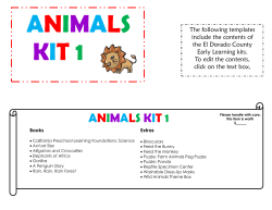 Animals Kit 1 - El Dorado County Library
