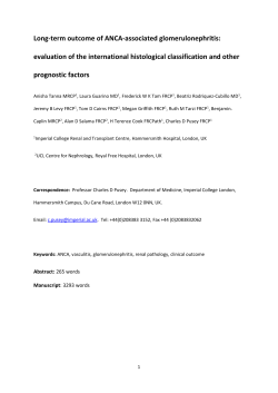Long-term outcome of ANCA-associated glomerulonephritis