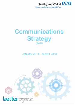 Communications Strategy - Dudley and Walsall Mental Health
