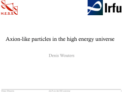 Axion-like particles in the high energy universe