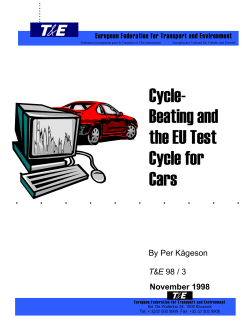 Cycle- Beating and the EU Test Cycle for Cars