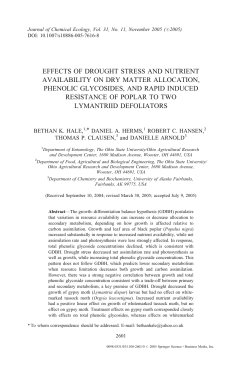 effects of drought stress and nutrient availability on dry