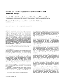Sparse ICA for blind separation of transmitted and reflected images