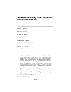 Sulfur Dioxide Control by Electric Utilities: What Are the Gains from