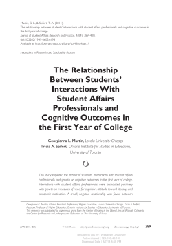 The Relationship Between Students&acirc;&bull;Ž Interactions With Student