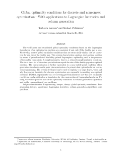 Global optimality conditions for discrete and nonconvex optimization