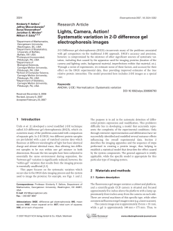 Lights, Camera, Action! Systematic variation in 2