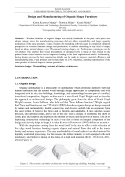 Design and Manufacturing of Organic Shape Furniture