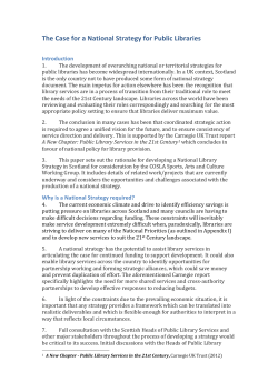 Case for a National Public Library Strategy