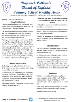 Follow us on Twitter: @brigstockschool What`s green, used to live in