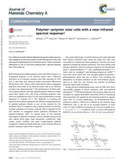 Polymer&ndash;polymer solar cells with a near-infrared spectral