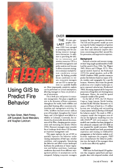 FIRE! Using GIS to Predict Fire Behavior