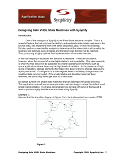 Designing Safe VHDL State Machines with Synplify