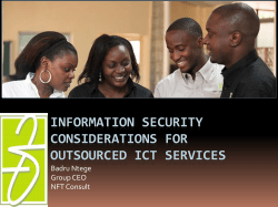 Information Security considerations for Outsourced ICT