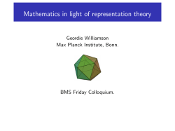 Mathematics in light of representation theory