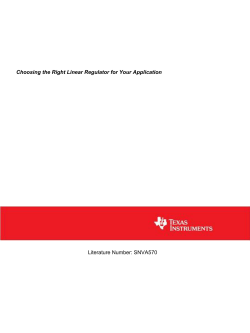 Choosing the Right Linear Regulator for Your