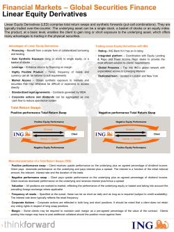 Global Securities Finance Linear Equity Derivatives