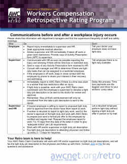 Communications before and after a workplace injury occurs