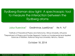 Rydberg-Raman slow light: A spectrosopic tool to measure the