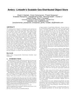 Ambry: LinkedIn`s Scalable Geo