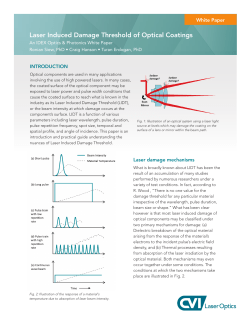 Laser Induced Damage Threshold of Optical Coatings