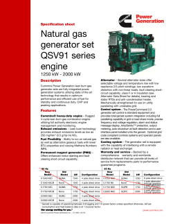Natural gas generator set QSV91 series engine