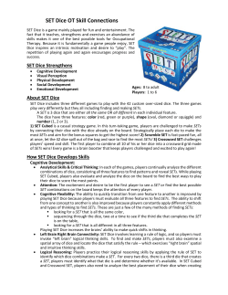 SET Dice OT Skill Connections