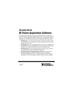 NI Vision Acquisition Software Release Notes