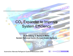 CO 2 Expander to Improve System Efficiency