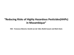 Mozambique &ndash; highly hazardous pesticides